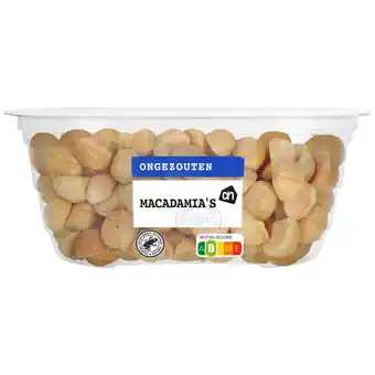 Albert Heijn AH Ongezouten macadamia's geroosterd aanbieding