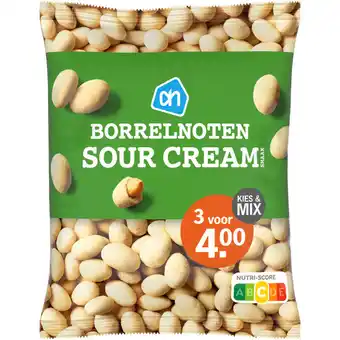 Albert Heijn AH Borrelnoten sour cream smaak aanbieding