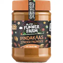 Albert Heijn Flower Farm Pindakaas zonder palmolie met stukjes aanbieding