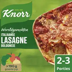 Albert Heijn Knorr Wereldgerechten lasagne bolognese aanbieding