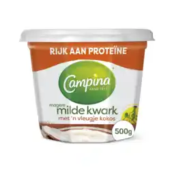 Albert Heijn Campina Magere milde kwark kokos aanbieding