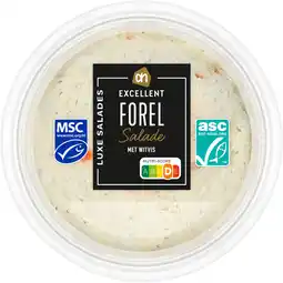 Albert Heijn AH Excellent Warm gerookte forelsalade aanbieding