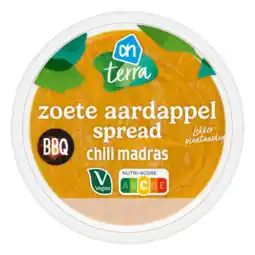 Albert Heijn AH Terra Plantaardig zoete aardappelspread madras aanbieding
