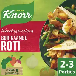 Albert Heijn Knorr Wereldgerechten Surinaamse roti aanbieding
