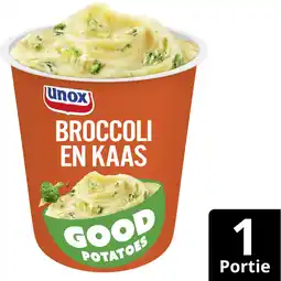 Albert Heijn Unox Good potatoes broccoli en kaas aanbieding