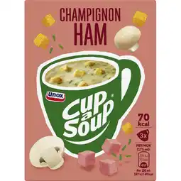 Albert Heijn Unox Cup-a-soup champignon ham aanbieding