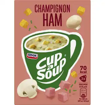 Albert Heijn Unox Cup-a-soup champignon ham aanbieding