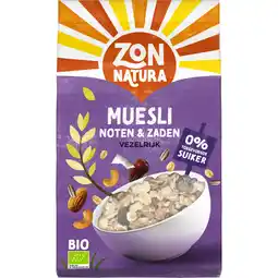 Albert Heijn Zonnatura Muesli met noten en zaden aanbieding