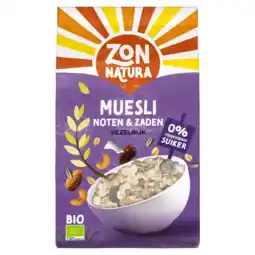 Albert Heijn Zonnatura Muesli met noten en zaden aanbieding