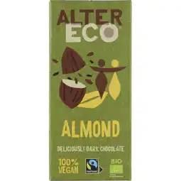 Albert Heijn Alter Eco Almond dark chocolate vegan aanbieding