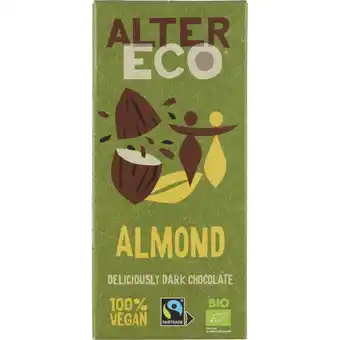 Albert Heijn Alter Eco Almond dark chocolate vegan aanbieding