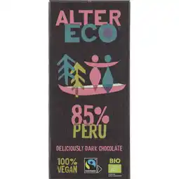 Albert Heijn Alter Eco 85% peru dark chocolate vegan aanbieding