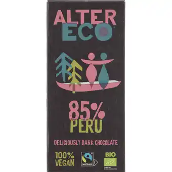 Albert Heijn Alter Eco 85% peru dark chocolate vegan aanbieding