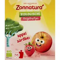 Albert Heijn Zonnatura Knijpfruit appel aardbei bio aanbieding