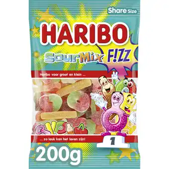 Albert Heijn Haribo Sour mix f!zz zuur aanbieding