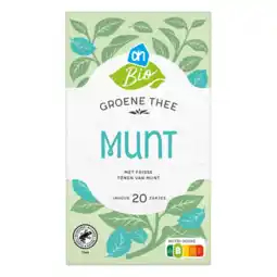 Albert Heijn AH Biologisch Groene thee munt aanbieding