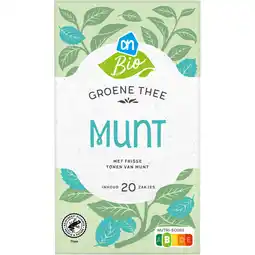 Albert Heijn AH Biologisch Groene thee munt aanbieding