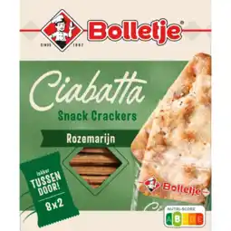 Albert Heijn Bolletje Ciabatta crackers rozemarijn aanbieding