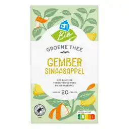 Albert Heijn AH Biologisch Groene thee gember sinaasappel aanbieding