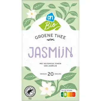 Albert Heijn AH Biologisch Groene thee jasmin aanbieding