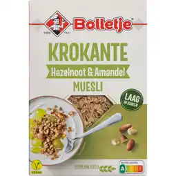 Albert Heijn Bolletje Krokante hazelnoot & amandel muesli aanbieding
