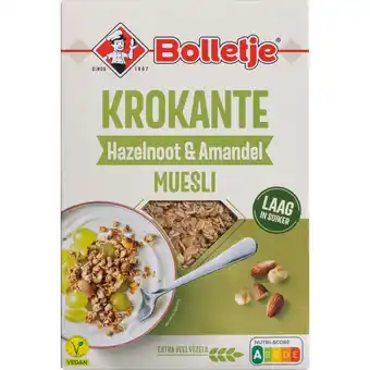 Albert Heijn Bolletje Krokante hazelnoot & amandel muesli aanbieding