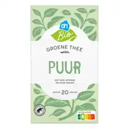Albert Heijn AH Biologisch Groene thee puur aanbieding