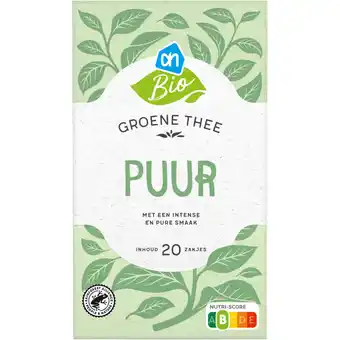 Albert Heijn AH Biologisch Groene thee puur aanbieding