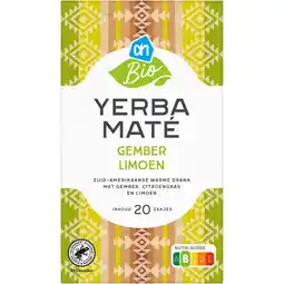 Albert Heijn AH Biologisch Yerba mate gember limoen aanbieding