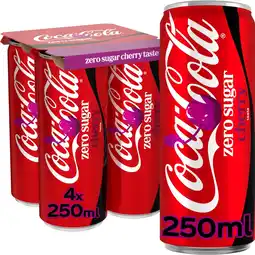 Albert Heijn Coca-Cola Zero sugar cherry 4-pack aanbieding