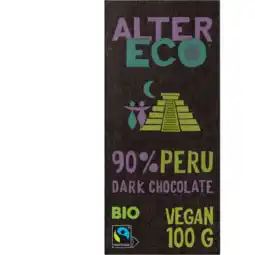 Albert Heijn Alter Eco 90% peru dark chocolate vegan aanbieding