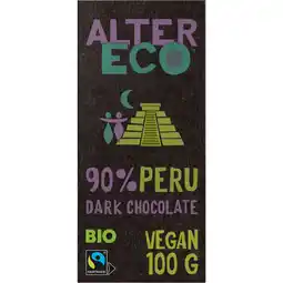 Albert Heijn Alter Eco 90% peru dark chocolate vegan aanbieding