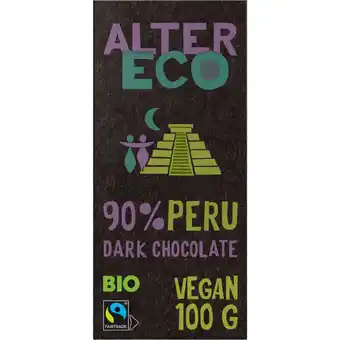 Albert Heijn Alter Eco 90% peru dark chocolate vegan aanbieding