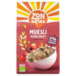 Albert Heijn Zonnatura Muesli rood fruit aanbieding
