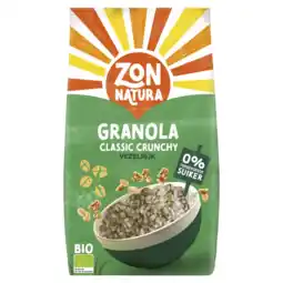 Albert Heijn Zonnatura Granola classic crunchy vezelrijk aanbieding