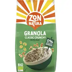 Albert Heijn Zonnatura Granola classic crunchy vezelrijk aanbieding