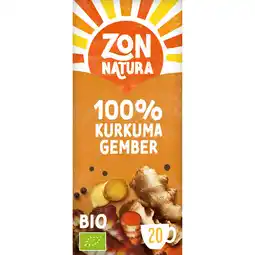 Albert Heijn Zonnatura 100% kurkuma gember kruideninfusie aanbieding