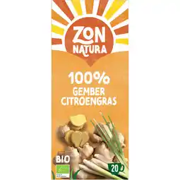 Albert Heijn Zonnatura 100% gember citroengras kruideninfusie aanbieding