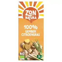 Albert Heijn Zonnatura 100% gember citroengras kruideninfusie aanbieding