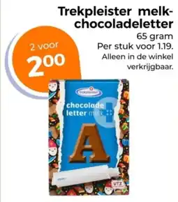 Trekpleister Trekpleister Melkchocoladeletter aanbieding