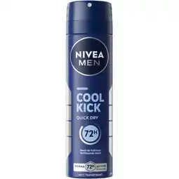 Albert Heijn NIVEA Men cool kick anti transpirant spray aanbieding
