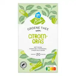 Albert Heijn AH Biologisch Groene thee citroengras aanbieding