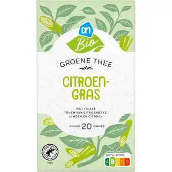 Albert Heijn AH Biologisch Groene thee citroengras aanbieding