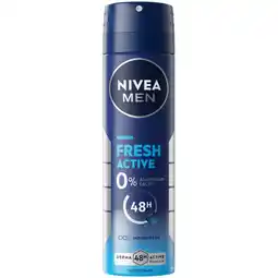 Albert Heijn NIVEA Men fresh active deodorant spray aanbieding