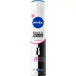 Albert Heijn NIVEA deospray black & white clear aanbieding