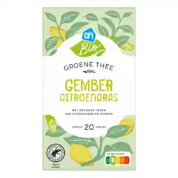 Albert Heijn AH Biologisch Groene thee gember citroengras aanbieding