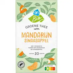 Albert Heijn AH Biologisch Groene thee mandarijn sinaasappel aanbieding