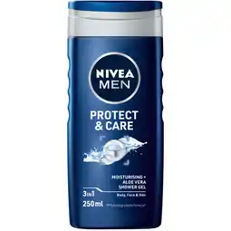 Albert Heijn NIVEA Men protect & care douchegel 3-in1 aanbieding