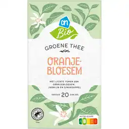 Albert Heijn AH Biologisch Groene thee oranjebloesem aanbieding