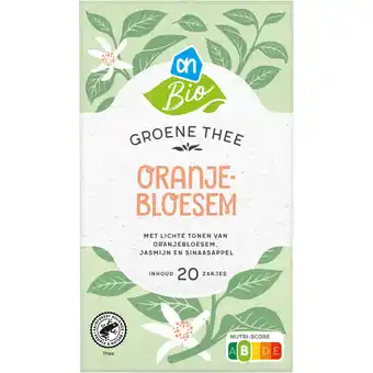 Albert Heijn AH Biologisch Groene thee oranjebloesem aanbieding